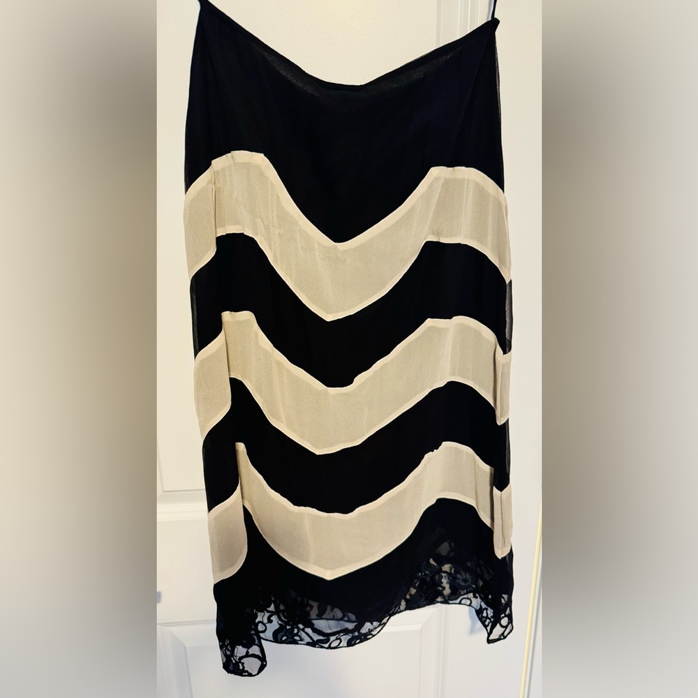 Anthropology NWT Elegant Black & Cream Skirt, perfect for the office & holidays!